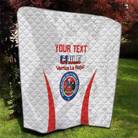 Custom Chile Football Quilt 2024 Vamos La Roja - White - Wonder Print Shop