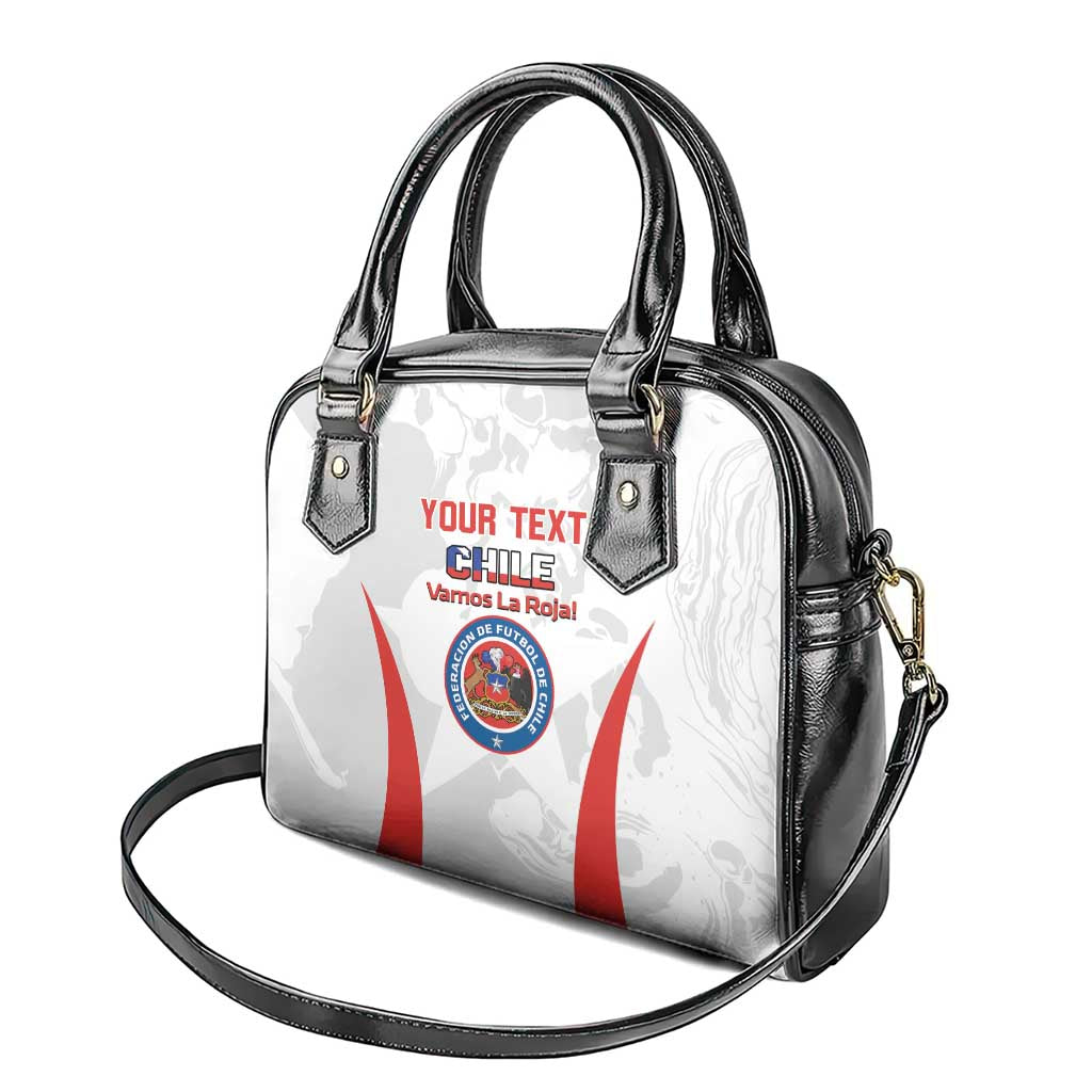 Custom Chile Football Shoulder Handbag 2024 Vamos La Roja - White