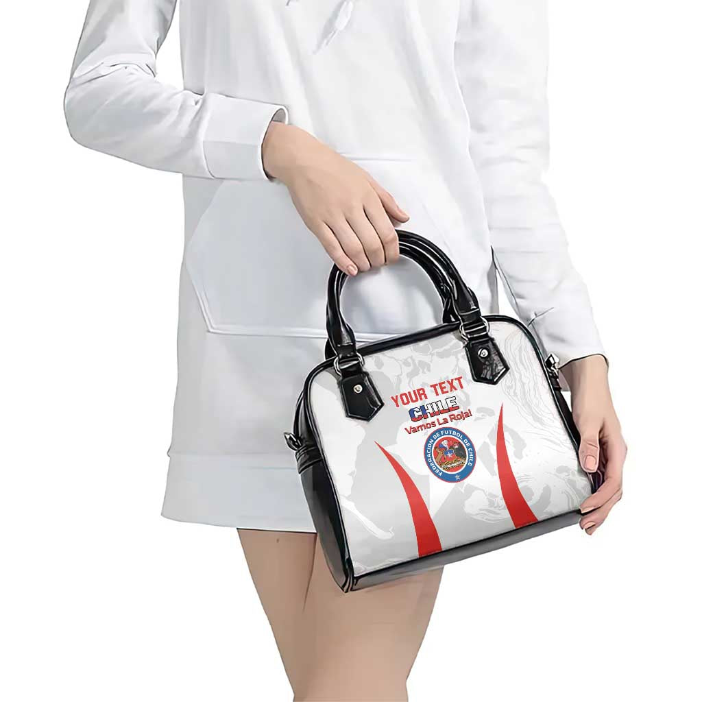 Custom Chile Football Shoulder Handbag 2024 Vamos La Roja - White