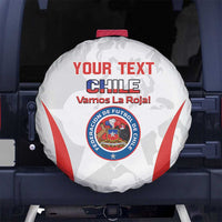 Custom Chile Football Spare Tire Cover 2024 Vamos La Roja - White - Wonder Print Shop