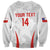 Custom Chile Football Sweatshirt 2024 Vamos La Roja - White - Wonder Print Shop