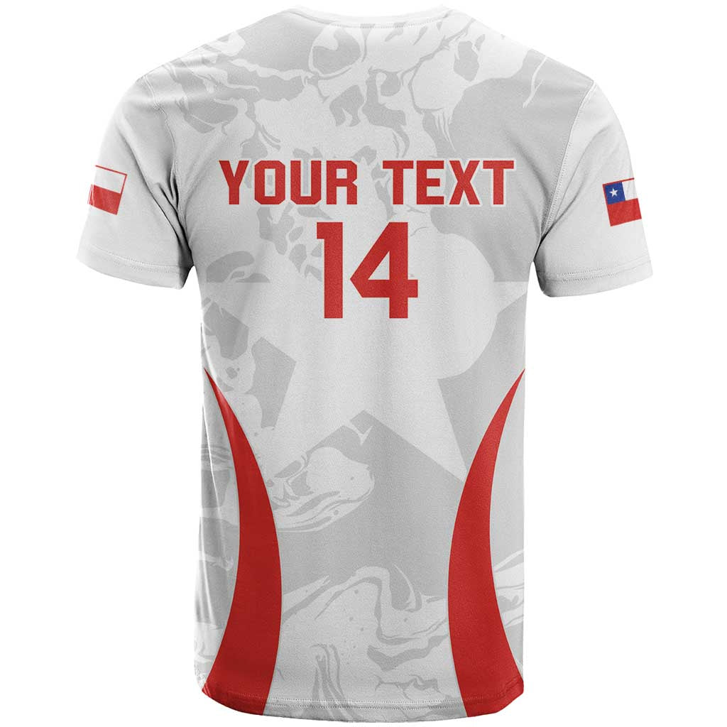 Custom Chile Football T Shirt 2024 Vamos La Roja - White - Wonder Print Shop