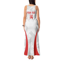 Custom Chile Football Tank Maxi Dress 2024 Vamos La Roja - White - Wonder Print Shop