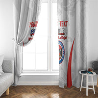 Custom Chile Football Window Curtain 2024 Vamos La Roja - White - Wonder Print Shop