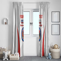 Custom Chile Football Window Curtain 2024 Vamos La Roja - White - Wonder Print Shop