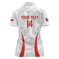 Custom Chile Football Women Polo Shirt 2024 Vamos La Roja - White - Wonder Print Shop