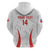 Custom Chile Football Zip Hoodie 2024 Vamos La Roja - White - Wonder Print Shop