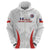 Custom Chile Football Zip Hoodie 2024 Vamos La Roja - White - Wonder Print Shop