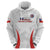 Custom Chile Football Zip Hoodie 2024 Vamos La Roja - White - Wonder Print Shop
