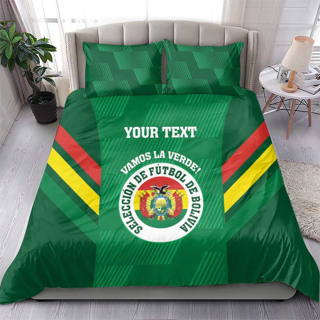 Custom Bolivia Football Bedding Set 2024 Vamos La Verde - Green - Wonder Print Shop