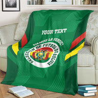 Custom Bolivia Football Blanket 2024 Vamos La Verde - Green