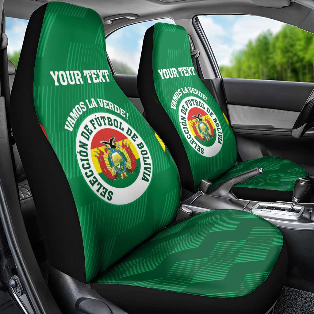 Custom Bolivia Football Car Seat Cover 2024 Vamos La Verde - Green - Wonder Print Shop
