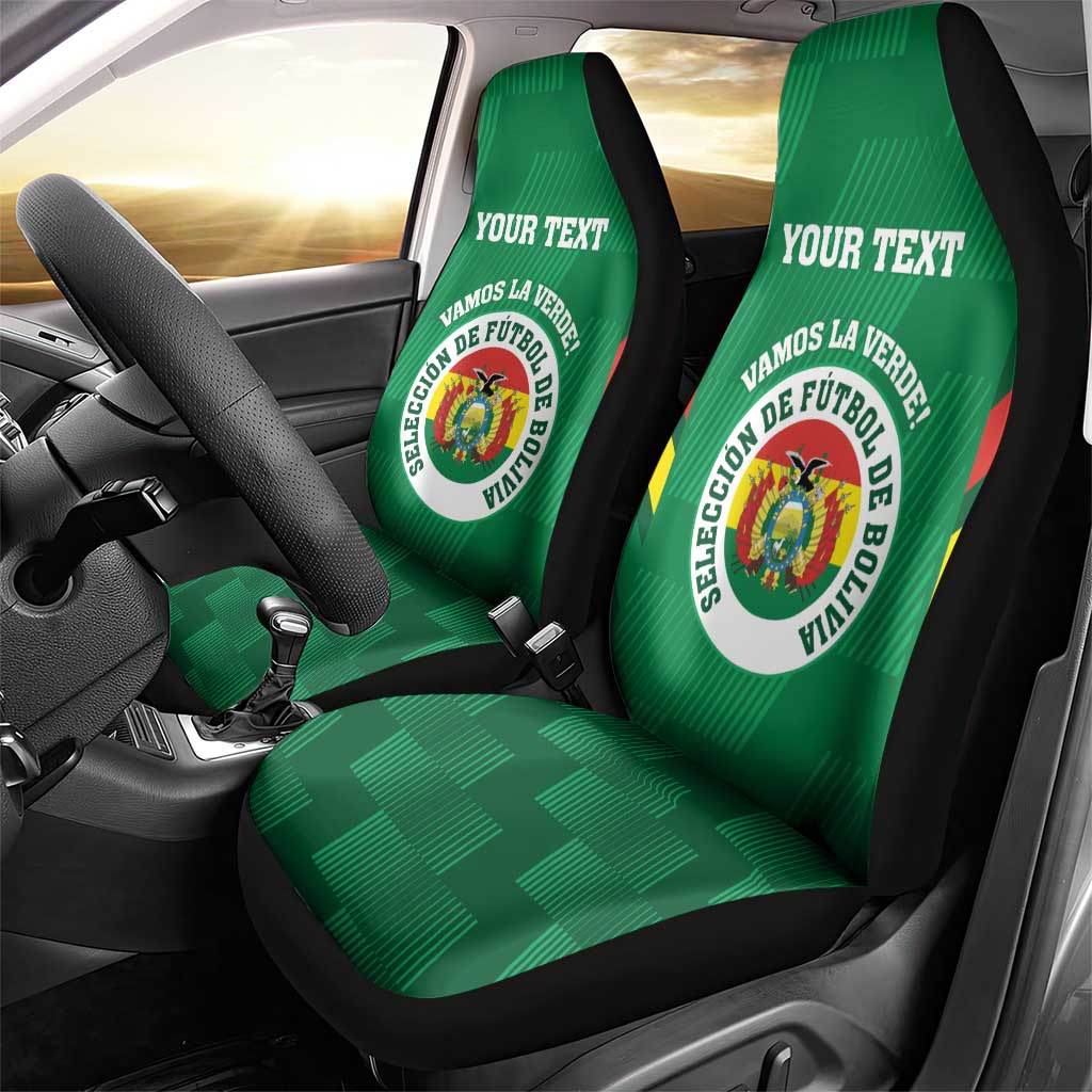 Custom Bolivia Football Car Seat Cover 2024 Vamos La Verde - Green - Wonder Print Shop