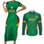 Custom Bolivia Football Couples Matching Short Sleeve Bodycon Dress and Long Sleeve Button Shirt 2024 Vamos La Verde - Green - Wonder Print Shop