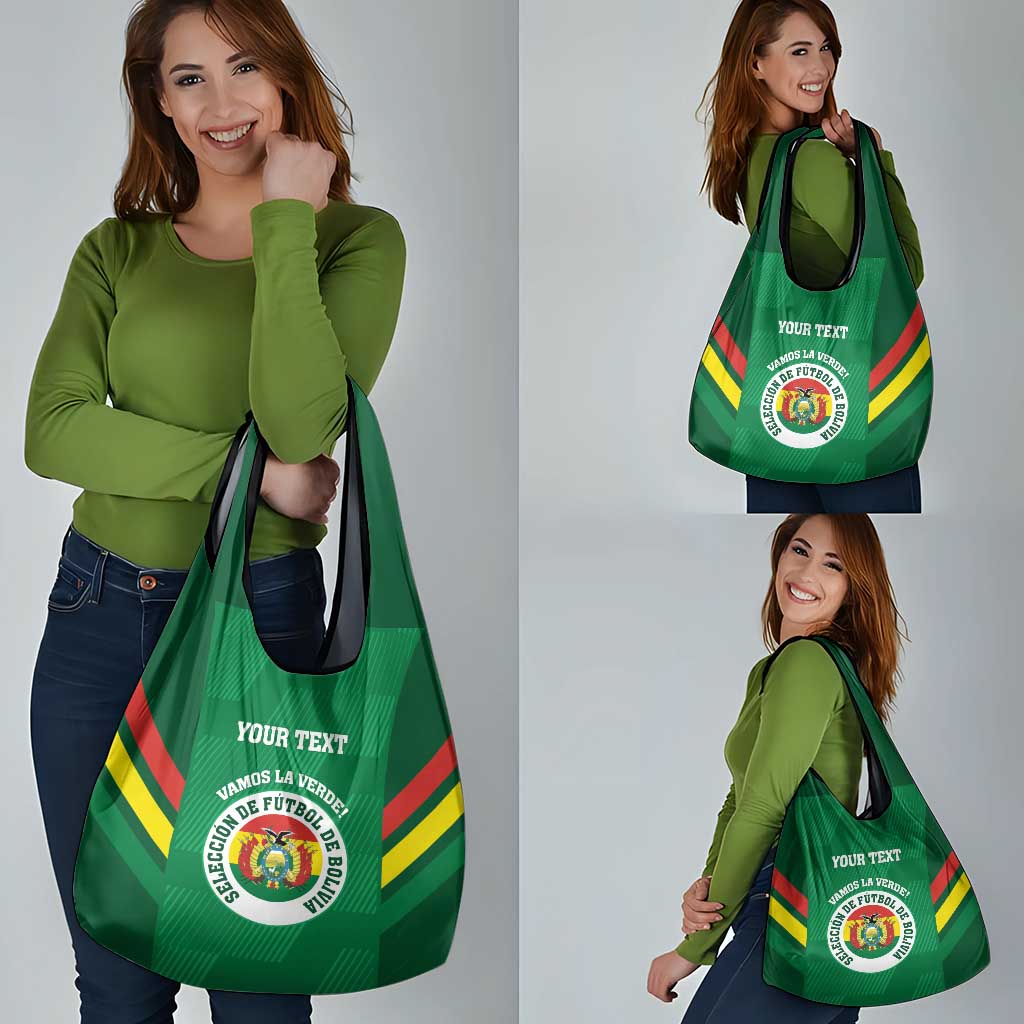 Custom Bolivia Football Grocery Bag Vamos La Verde - Green