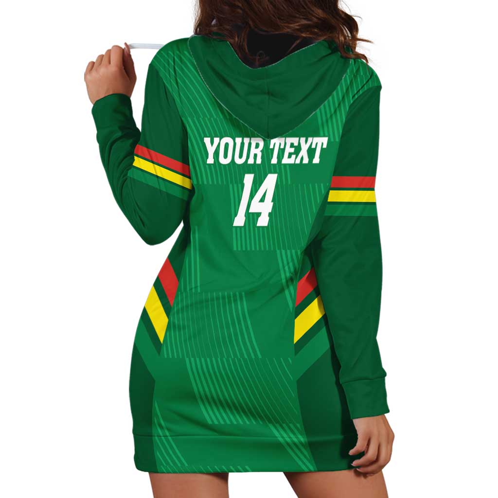 Custom Bolivia Football Hoodie Dress 2024 Vamos La Verde - Green - Wonder Print Shop