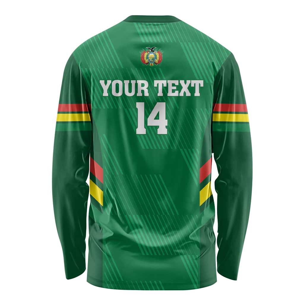Custom Bolivia Football Long Sleeve Shirt 2024 Vamos La Verde - Green - Wonder Print Shop