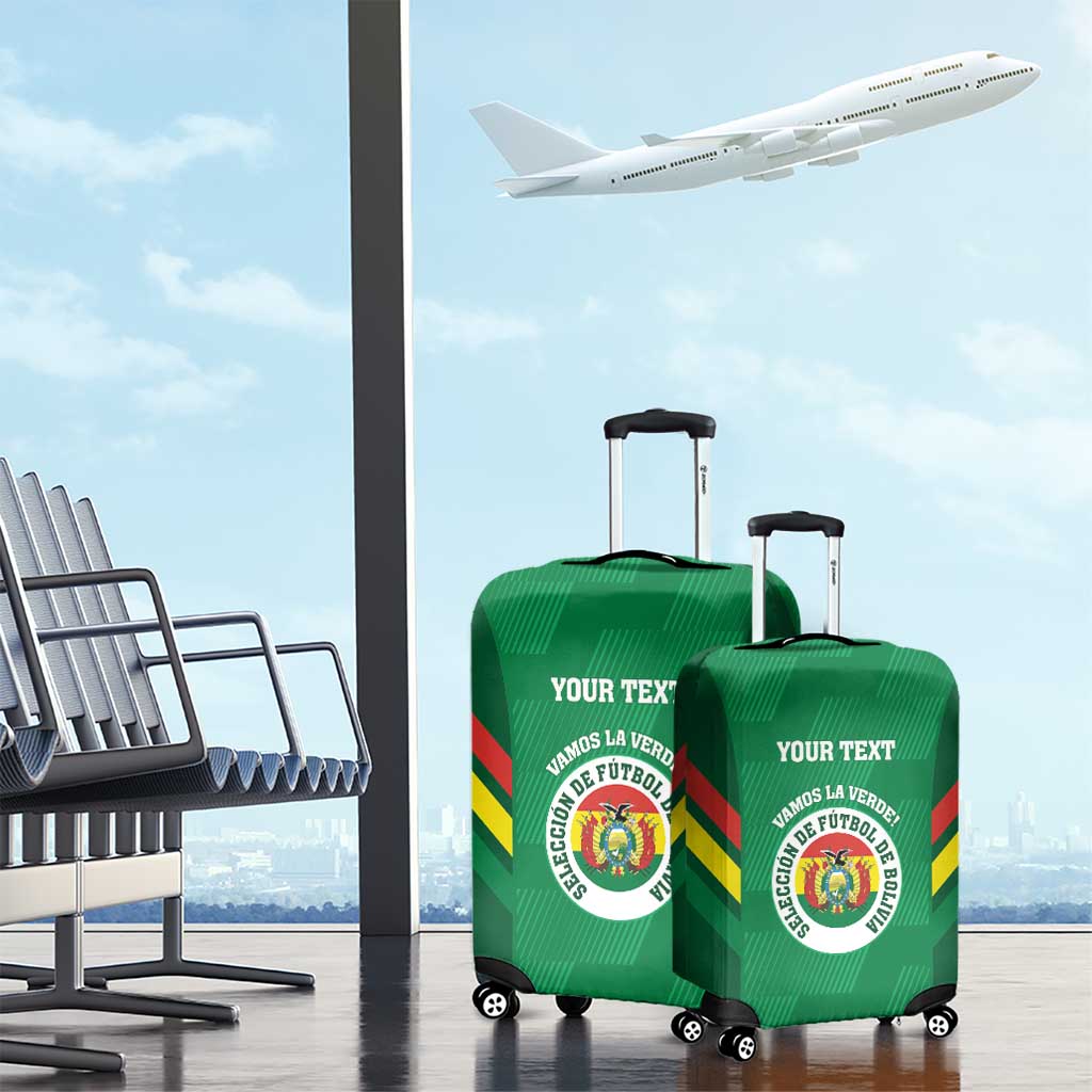 Custom Bolivia Football Luggage Cover 2024 Vamos La Verde - Green - Wonder Print Shop