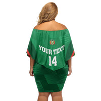 Custom Bolivia Football Off Shoulder Short Dress 2024 Vamos La Verde - Green - Wonder Print Shop