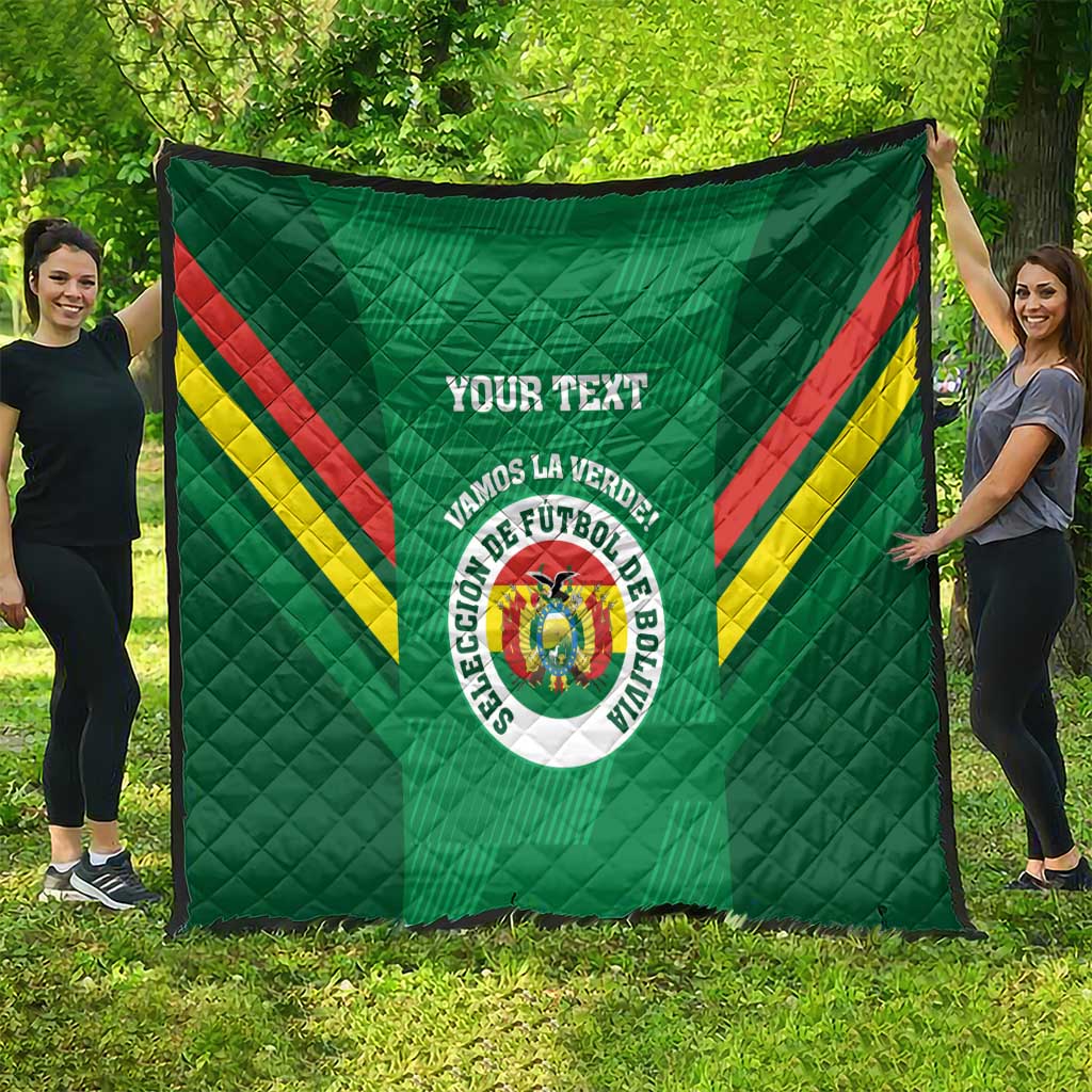 Custom Bolivia Football Quilt 2024 Vamos La Verde - Green - Wonder Print Shop
