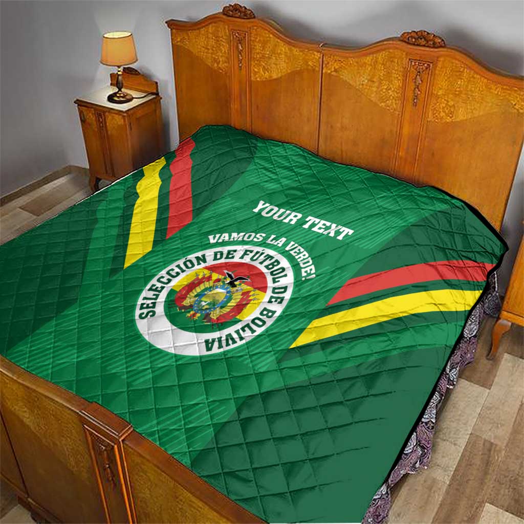 Custom Bolivia Football Quilt 2024 Vamos La Verde - Green - Wonder Print Shop