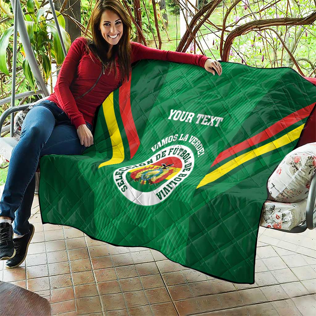 Custom Bolivia Football Quilt 2024 Vamos La Verde - Green - Wonder Print Shop