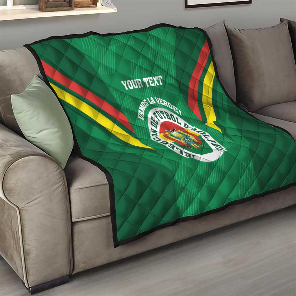 Custom Bolivia Football Quilt 2024 Vamos La Verde - Green - Wonder Print Shop