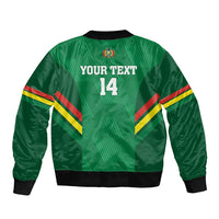 Custom Bolivia Football Sleeve Zip Bomber Jacket 2024 Vamos La Verde - Green - Wonder Print Shop
