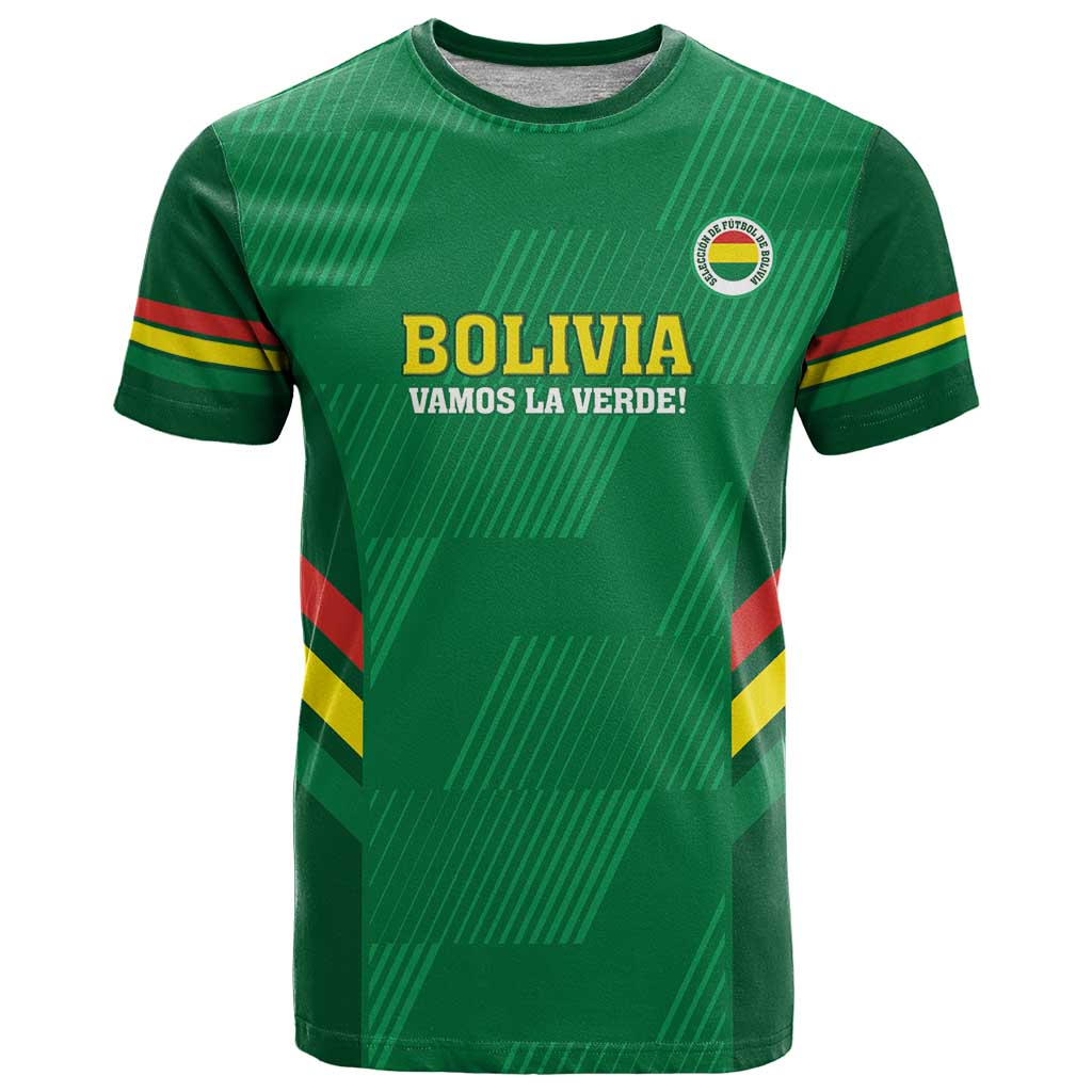 Custom Bolivia Football T Shirt 2024 Vamos La Verde - Green - Wonder Print Shop