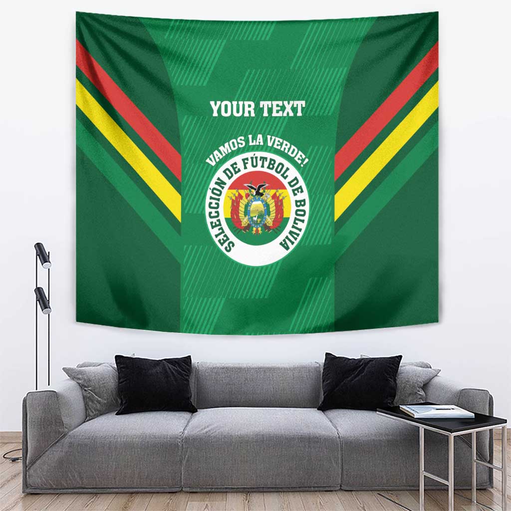 Custom Bolivia Football Tapestry 2024 Vamos La Verde - Green - Wonder Print Shop