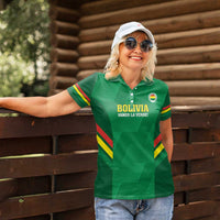 Custom Bolivia Football Women Polo Shirt 2024 Vamos La Verde - Green - Wonder Print Shop