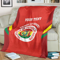 Custom Bolivia Football Blanket 2024 Vamos La Verde - Red