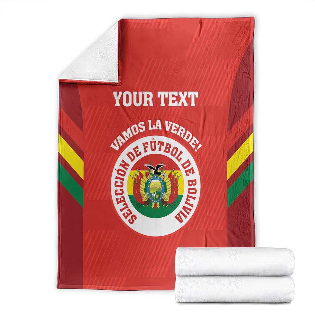 Custom Bolivia Football Blanket 2024 Vamos La Verde - Red