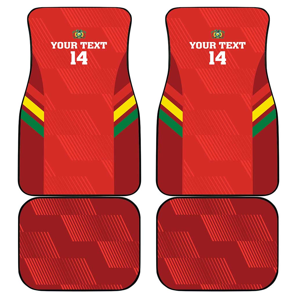 Custom Bolivia Football Car Mats 2024 Vamos La Verde - Red - Wonder Print Shop