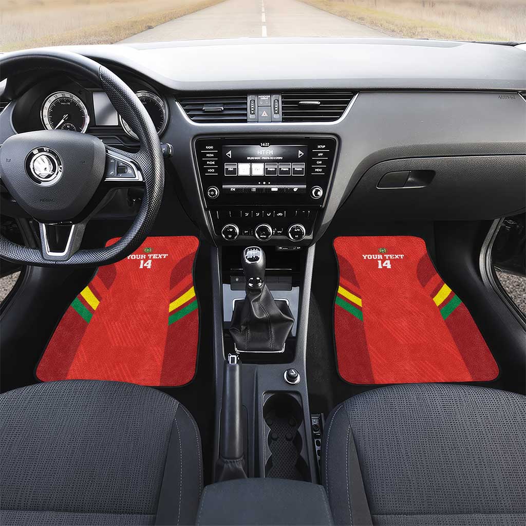 Custom Bolivia Football Car Mats 2024 Vamos La Verde - Red - Wonder Print Shop