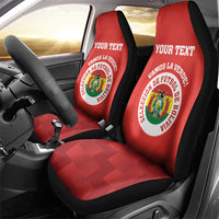 Custom Bolivia Football Car Seat Cover 2024 Vamos La Verde - Red - Wonder Print Shop