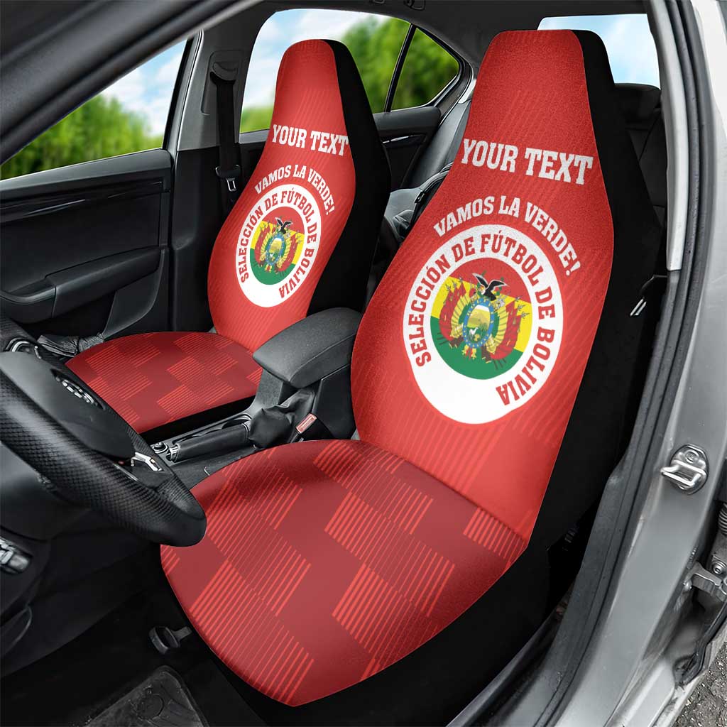 Custom Bolivia Football Car Seat Cover 2024 Vamos La Verde - Red - Wonder Print Shop