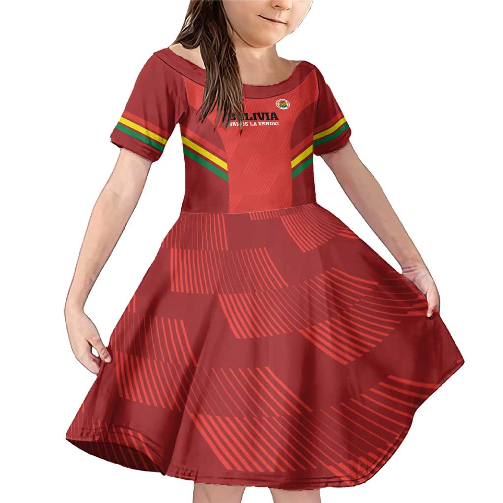 Custom Bolivia Football Family Matching Mermaid Dress and Hawaiian Shirt 2024 Vamos La Verde - Red - Wonder Print Shop