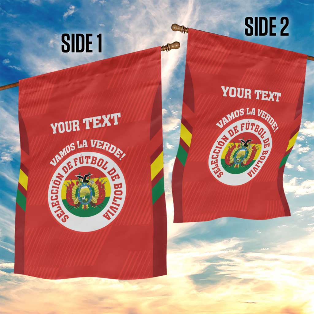 Custom Bolivia Football Garden Flag 2024 Vamos La Verde - Red - Wonder Print Shop