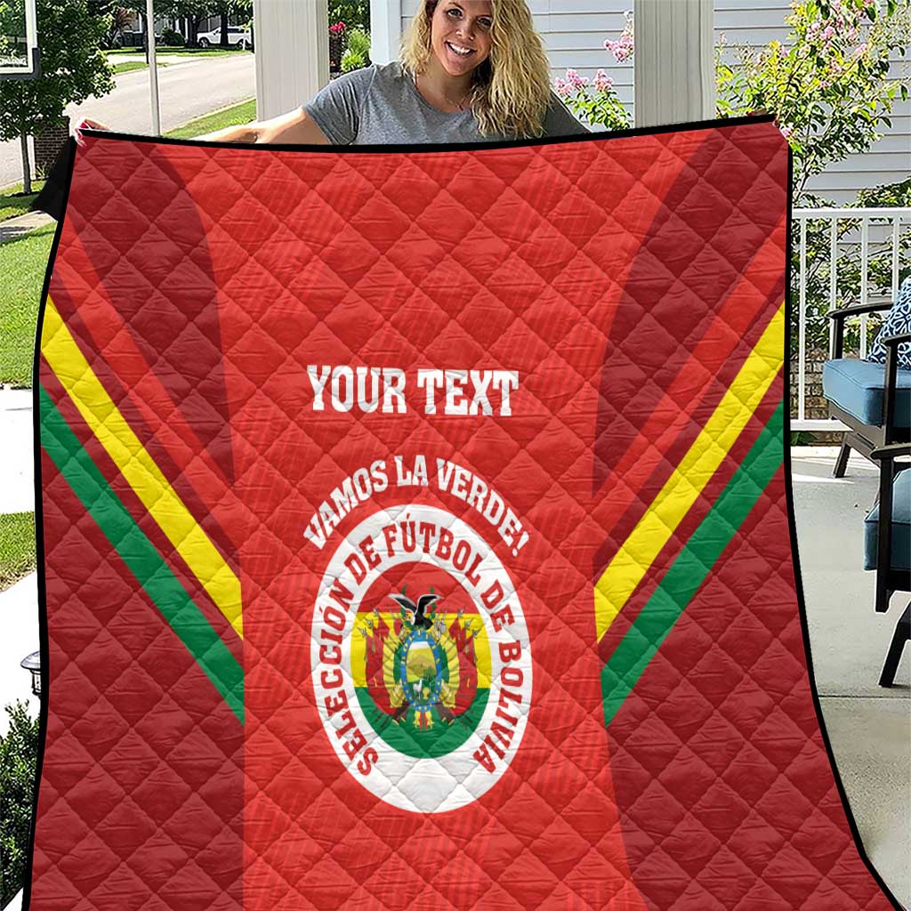 Custom Bolivia Football Quilt 2024 Vamos La Verde - Red - Wonder Print Shop