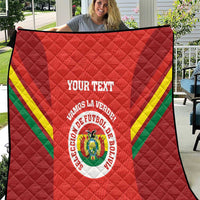 Custom Bolivia Football Quilt 2024 Vamos La Verde - Red - Wonder Print Shop