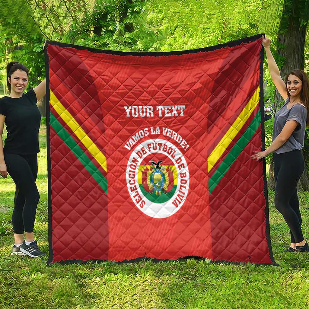 Custom Bolivia Football Quilt 2024 Vamos La Verde - Red - Wonder Print Shop
