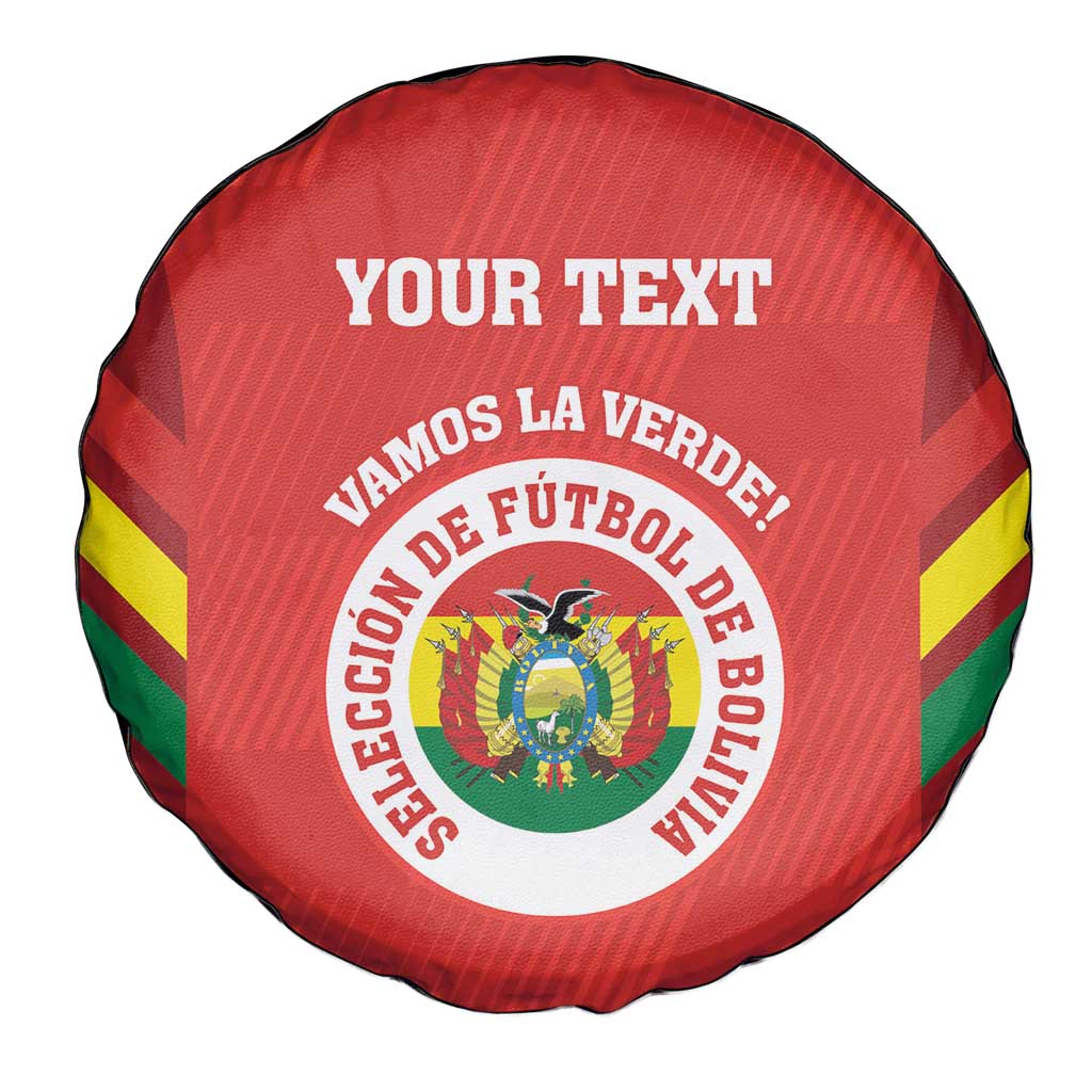 Custom Bolivia Football Spare Tire Cover 2024 Vamos La Verde - Red - Wonder Print Shop