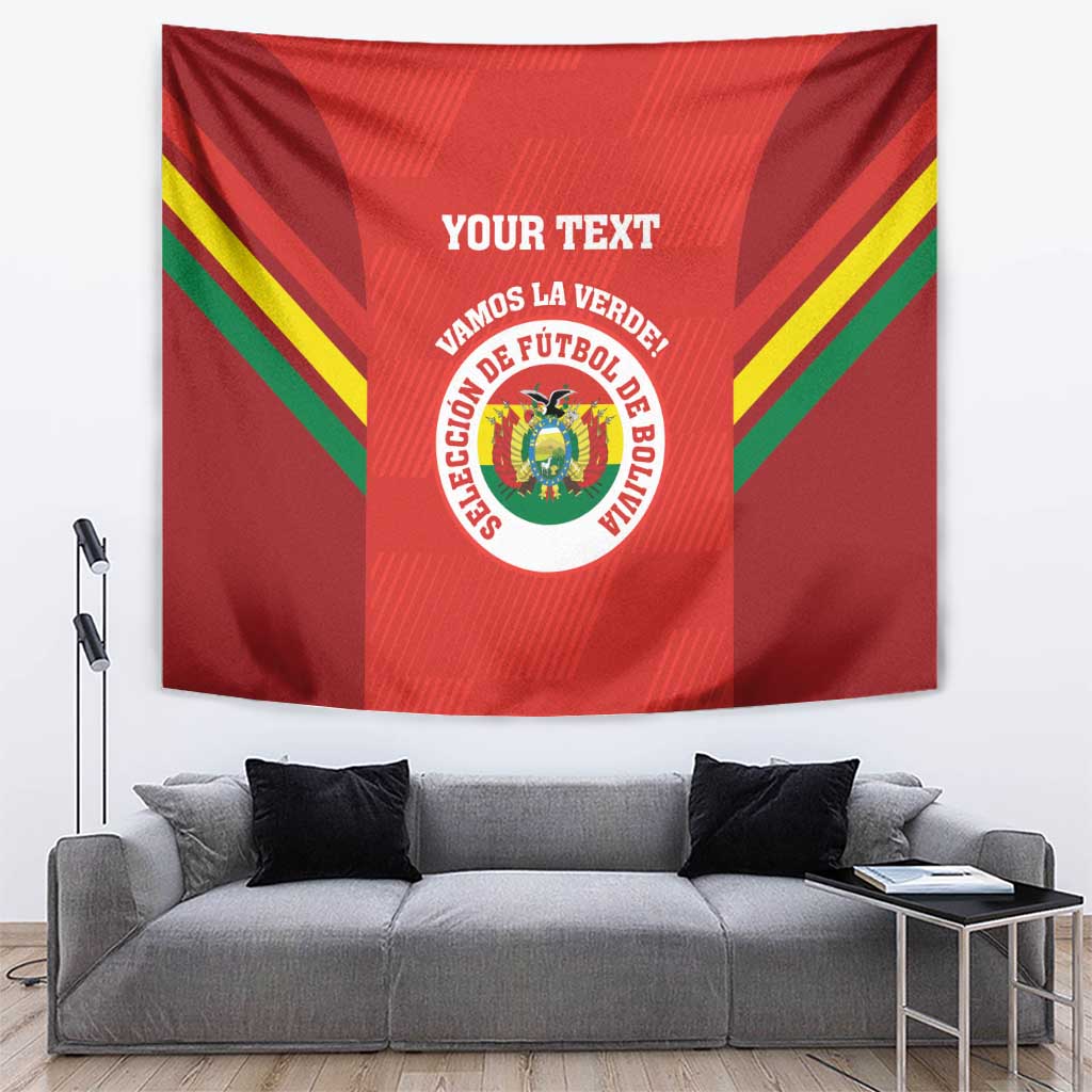 Custom Bolivia Football Tapestry 2024 Vamos La Verde - Red - Wonder Print Shop