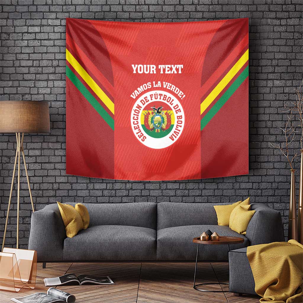 Custom Bolivia Football Tapestry 2024 Vamos La Verde - Red - Wonder Print Shop