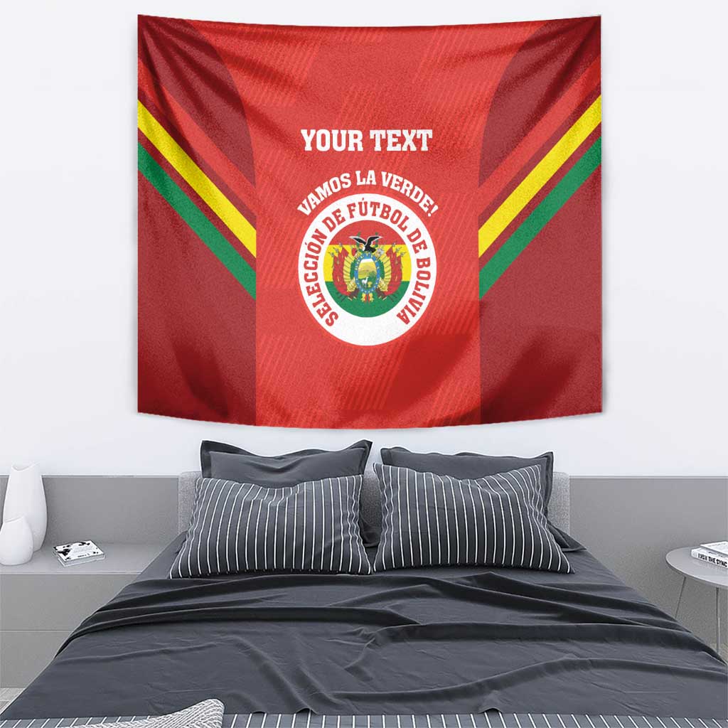 Custom Bolivia Football Tapestry 2024 Vamos La Verde - Red - Wonder Print Shop