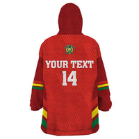 Custom Bolivia Football Wearable Blanket Hoodie 2024 Vamos La Verde - Red - Wonder Print Shop