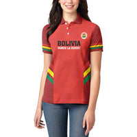 Custom Bolivia Football Women Polo Shirt 2024 Vamos La Verde - Red - Wonder Print Shop