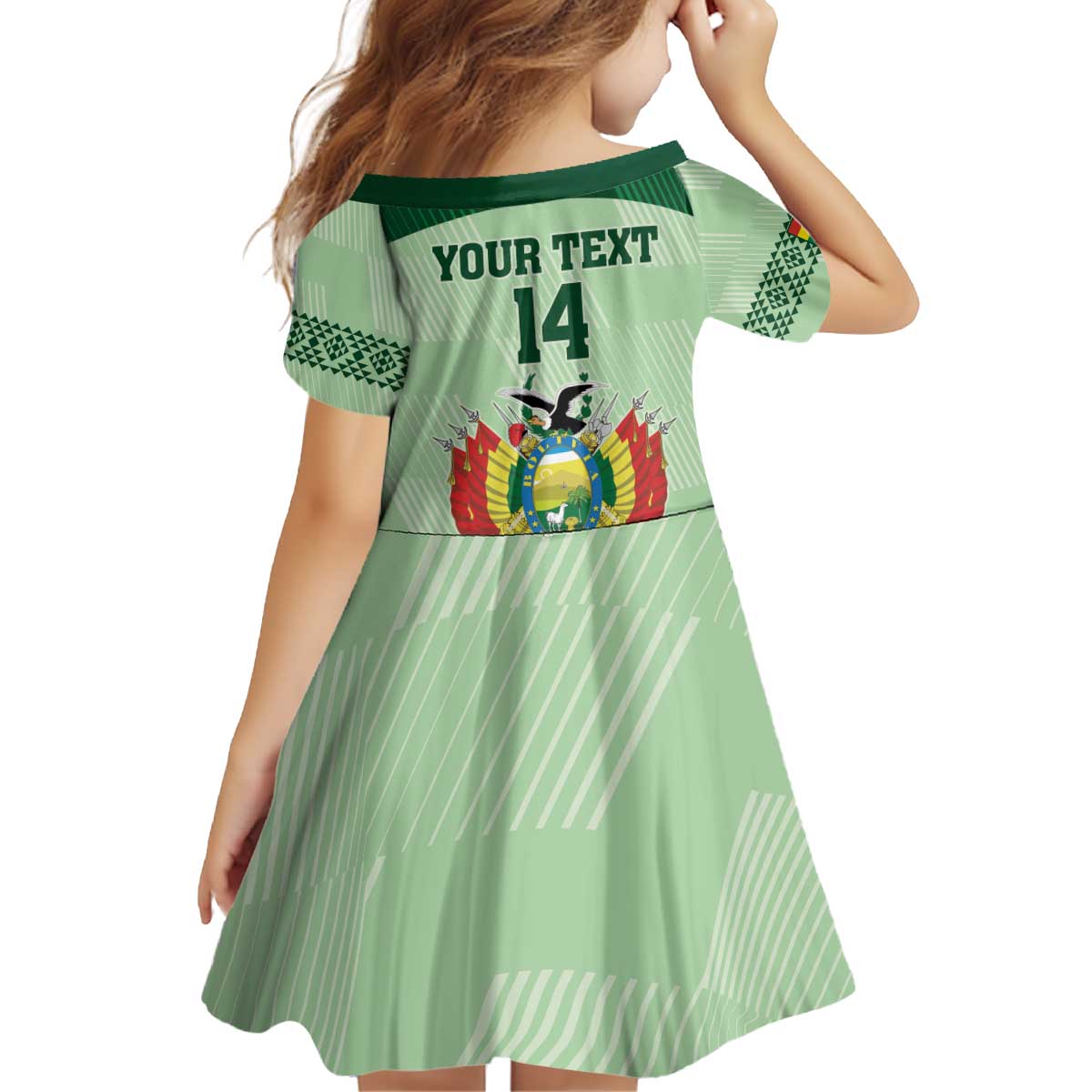 Custom La Verde Bolivia Football Kid Short Sleeve Dress Est 1926 Newest Version - Wonder Print Shop