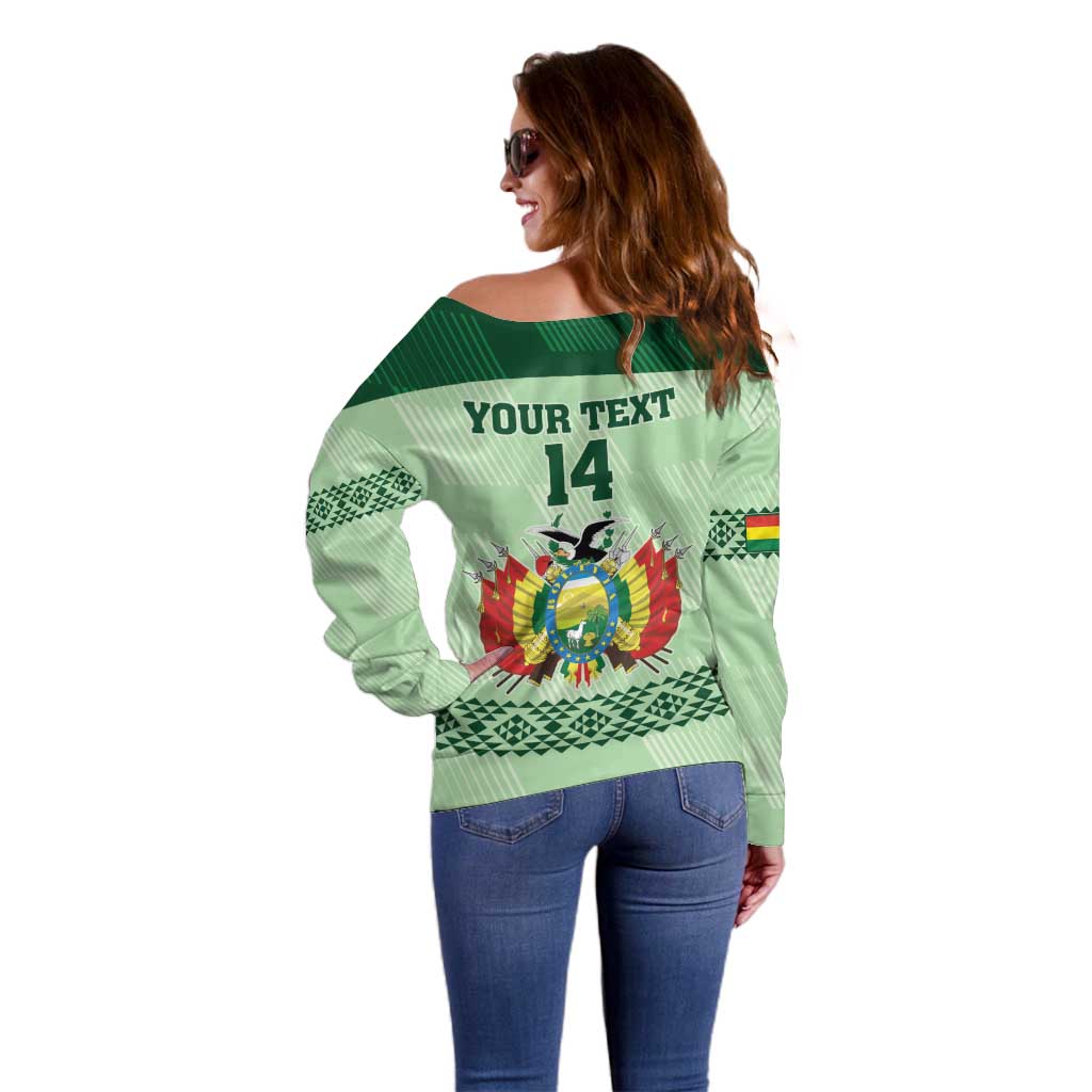 Custom La Verde Bolivia Football Off Shoulder Sweater Est 1926 Newest Version - Wonder Print Shop